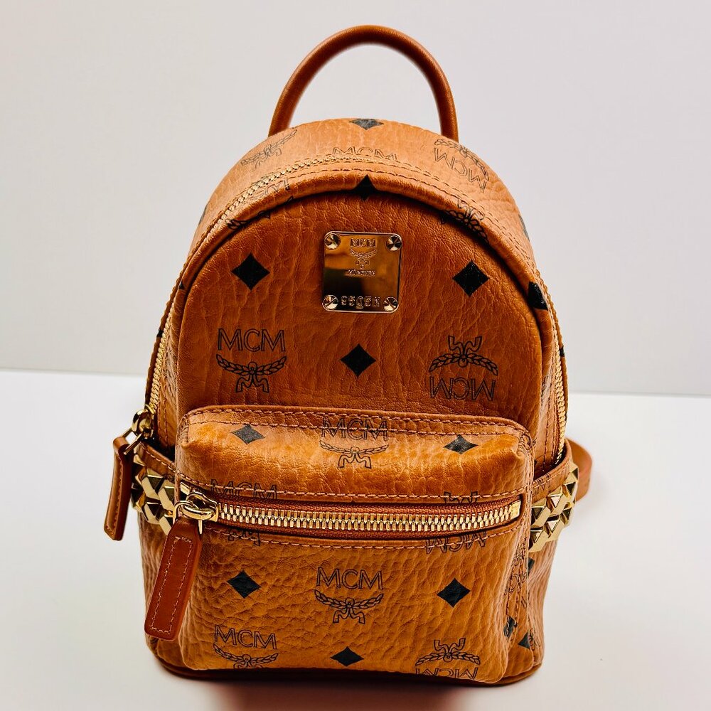 NWOT MCM | X-Mini Stark Bebe Boo Side Studs Backpack in Visetos